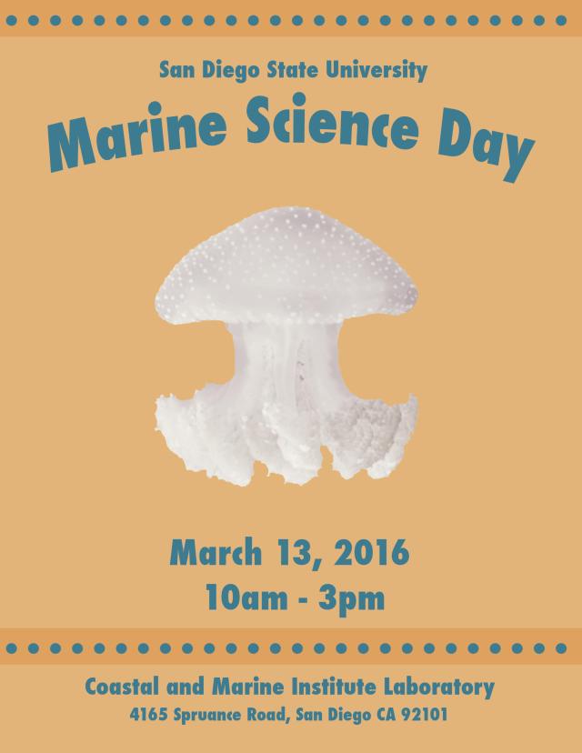 graphic poster advertisement for marine science day